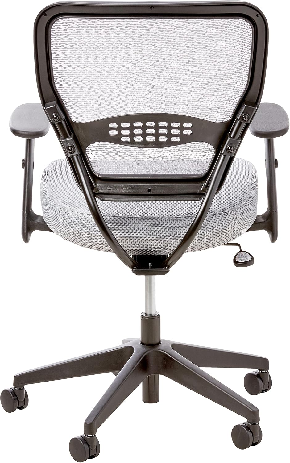 SPACE Seating AirGrid Back and Padded Mesh Seat, 2-to-1 Synchro Tilt Control, Adjustable Arms, Nylon Base Managers Chair, Shadow
