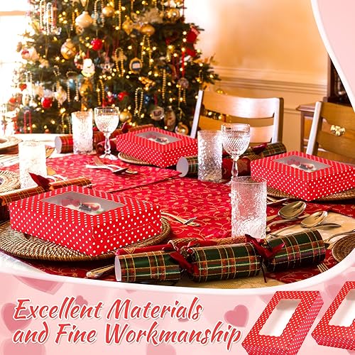 Miniatura 6 de Maitys 120 cajas de galletas para el día de San Valentín, cajas de 8 x 6 x 2.5 pulgadas, cajas de panadería navideña con ventana, recipientes para