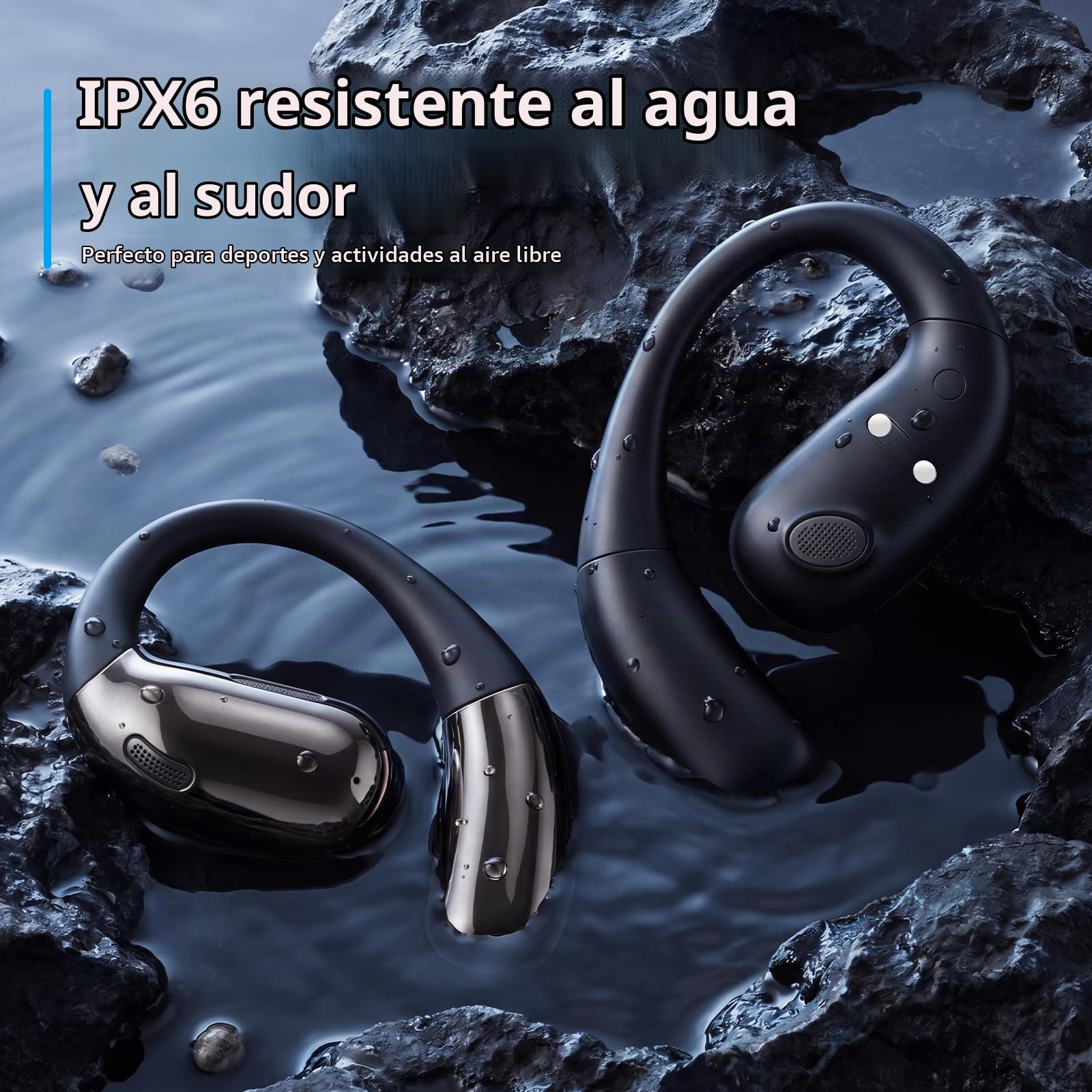 Auriculares Traductor en Tiempo Real con IA, Traductor Instantáneo de Voz 164 Idiomas, Auriculares Traductores Inalámbricos Abiertos Pantalla Táctil LED,con para Viajes/Reunirse/Aprendizaje/Negocios