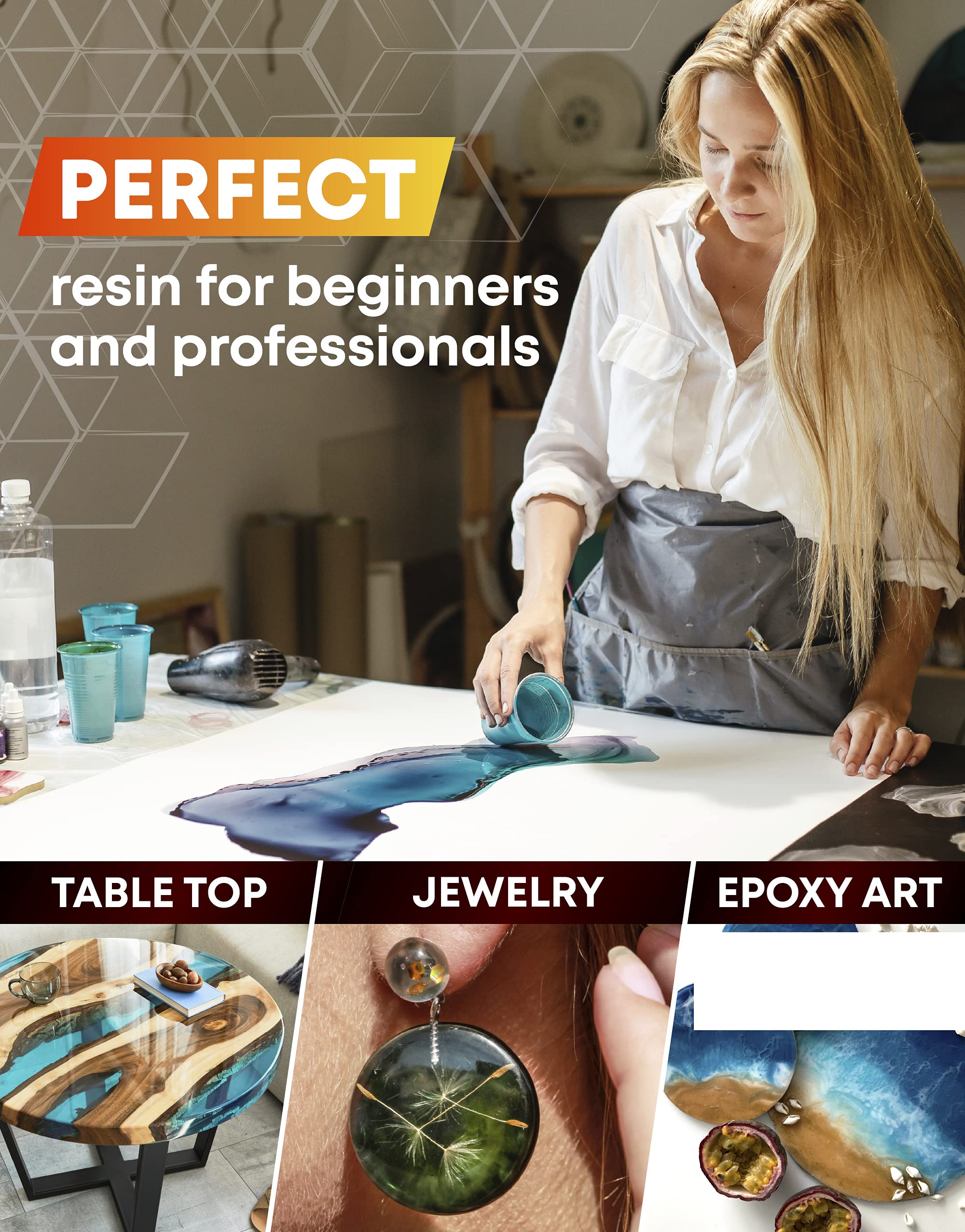 {New} Premium Epoxy Resin Bulk Kit 1 Gallon 11 Ratio Amazing Crystal