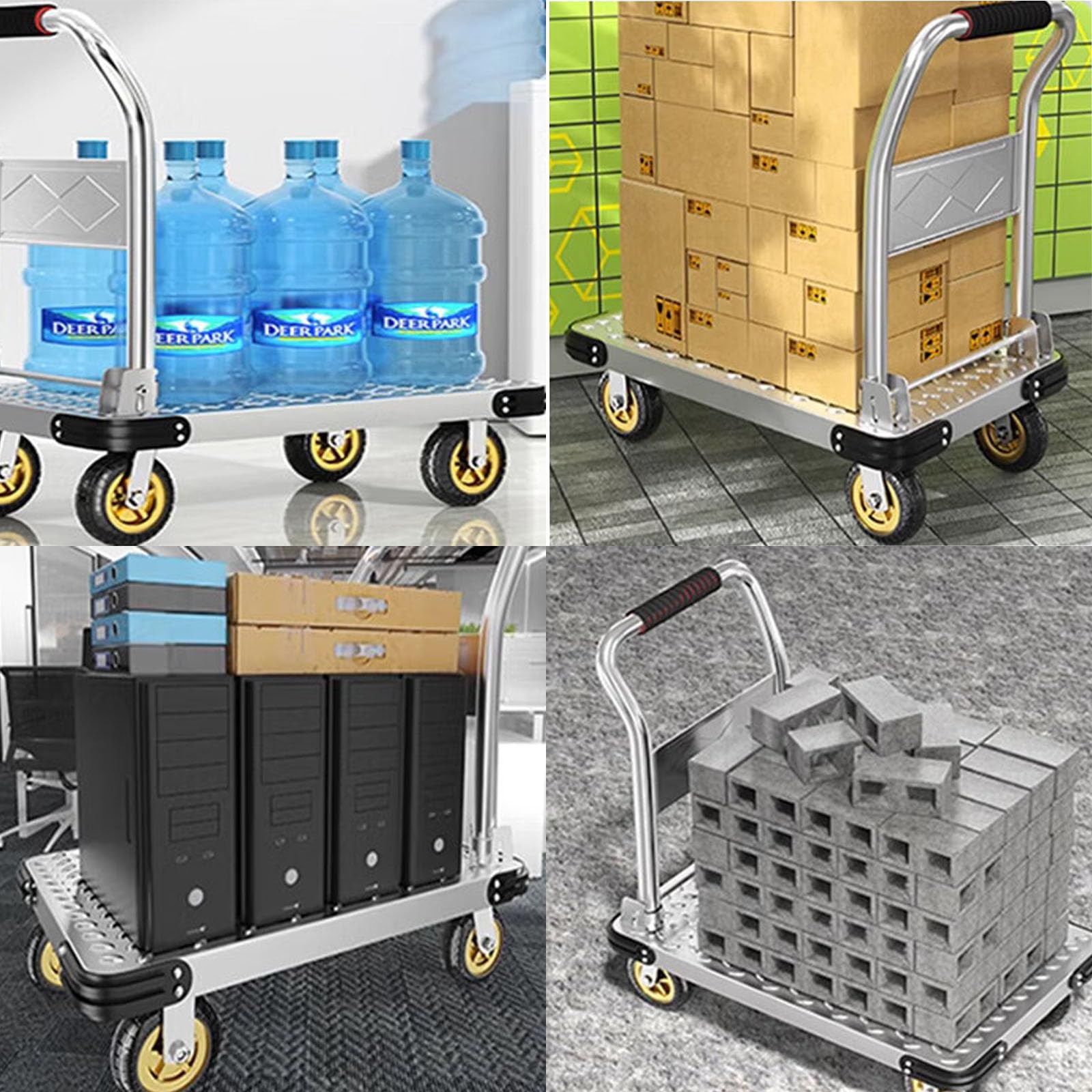 Heavy Du Cart 1000 kg Portab& per un facile carico ideale per sollevamento pesante, giardinaggio, traslochi forniture e uso esterno