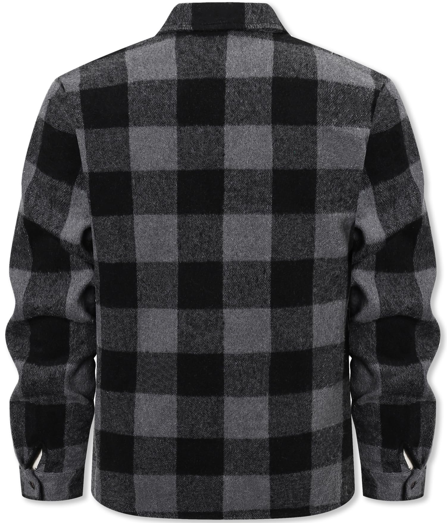 Topman - Camicia in flanella spazzolata nera e bianca a quadri