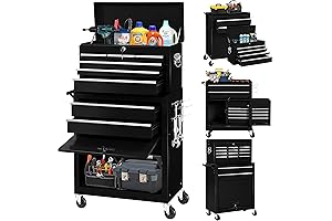 Greenvelly Rolling Metal Tool Chest on Wheels