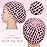 Geyoga 4 Pieces Mesh Crochet Hair Net Rayon Knit Snood Hat Thick Short Women Hairnet Snoods Cover Ornament for Sleeping (Black, Pink)
