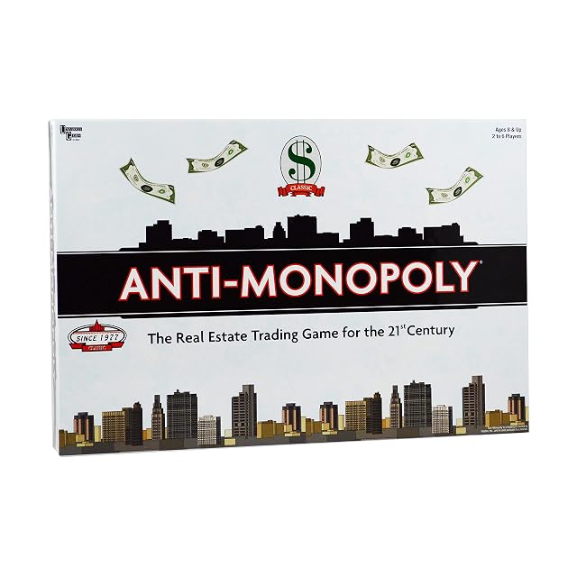 University Games P01851 Anti-Monopoly Board Game, 15 x 10.5 x 2.25 Inches