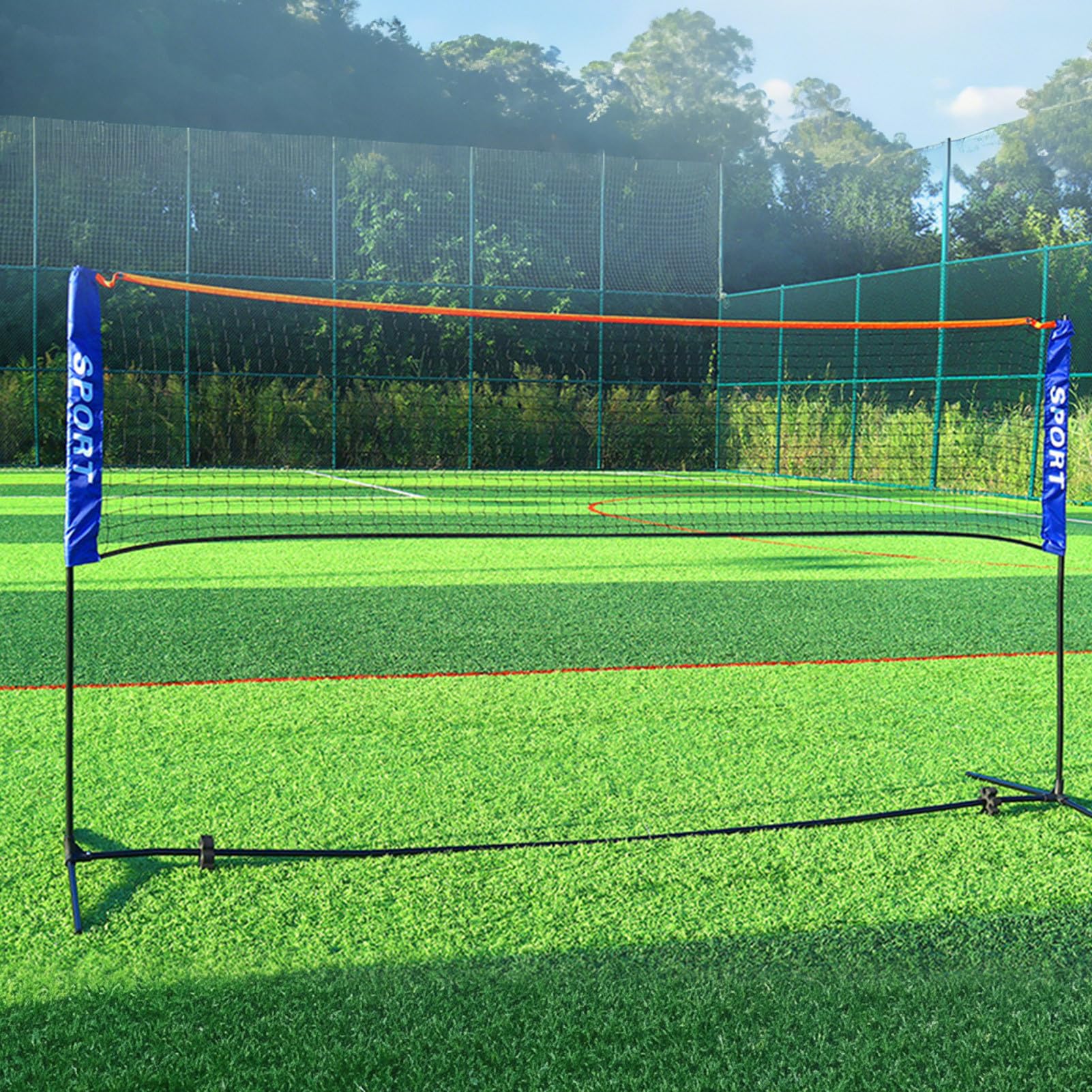 Net di badminton portatile, rete di tennis portatile - Rete portatile regolabile in altezza per bambini,Accessorio per tennis Court, mesh di allenamento per il fitness sportivo per uso esterno interno