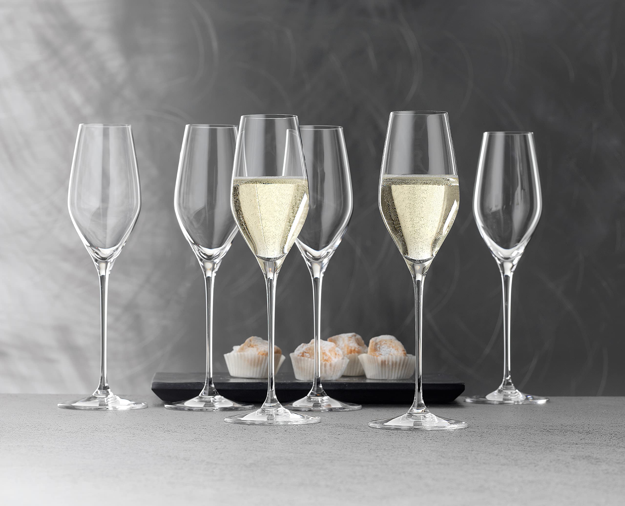 Spiegelau & Nachtmann, Topline 4190129 - Set di 6 calici da champagne in cristallo, 300 ml