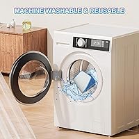 Vista 8 de Paquete de 3 almohadillas de microfibra de repuesto para limpieza de suelos húmedo/seco, almohadillas reutilizables para mopa de piso