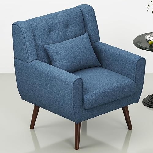 Miniatura 1 de Farini Silla decorativa moderna de mediados de siglo, color azul