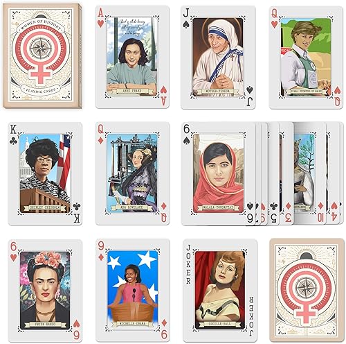 ASVP Shop Mujeres de la Historia Jugando a las Naipes Deck Empoderamiento Femenino Juegos de Regalo Poker Damas