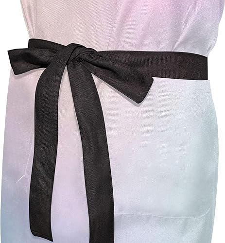 Miniatura 5 de RPLIFE Delantal corto con purpurina rosa y morado con bolsillos, baberos para barbacoa, delantal de cocina para mujer, impermeable, accesorios de