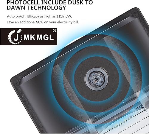 Miniatura 2 de Paquete de luz LED de pared, 26 W (equivalente a 150-250 W), con fotocélula del atardecer al amanecer, 3000 lm, 5000 K, luz blanca de día, luces de