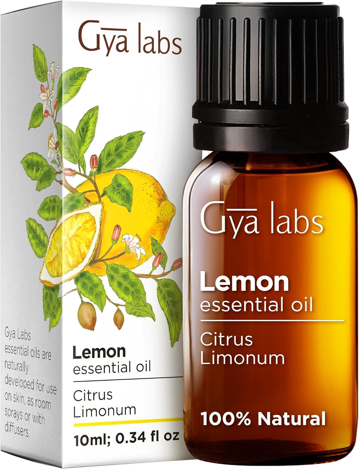 Gya Labs Lemon Essential Oil for Diffuser 100 Natural