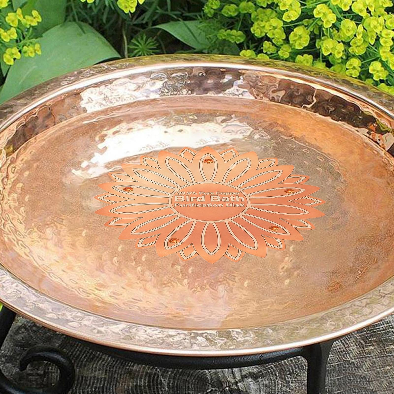 Ylnailky Bird Bath Water Purifier Copper Purification Panel Weatherproof