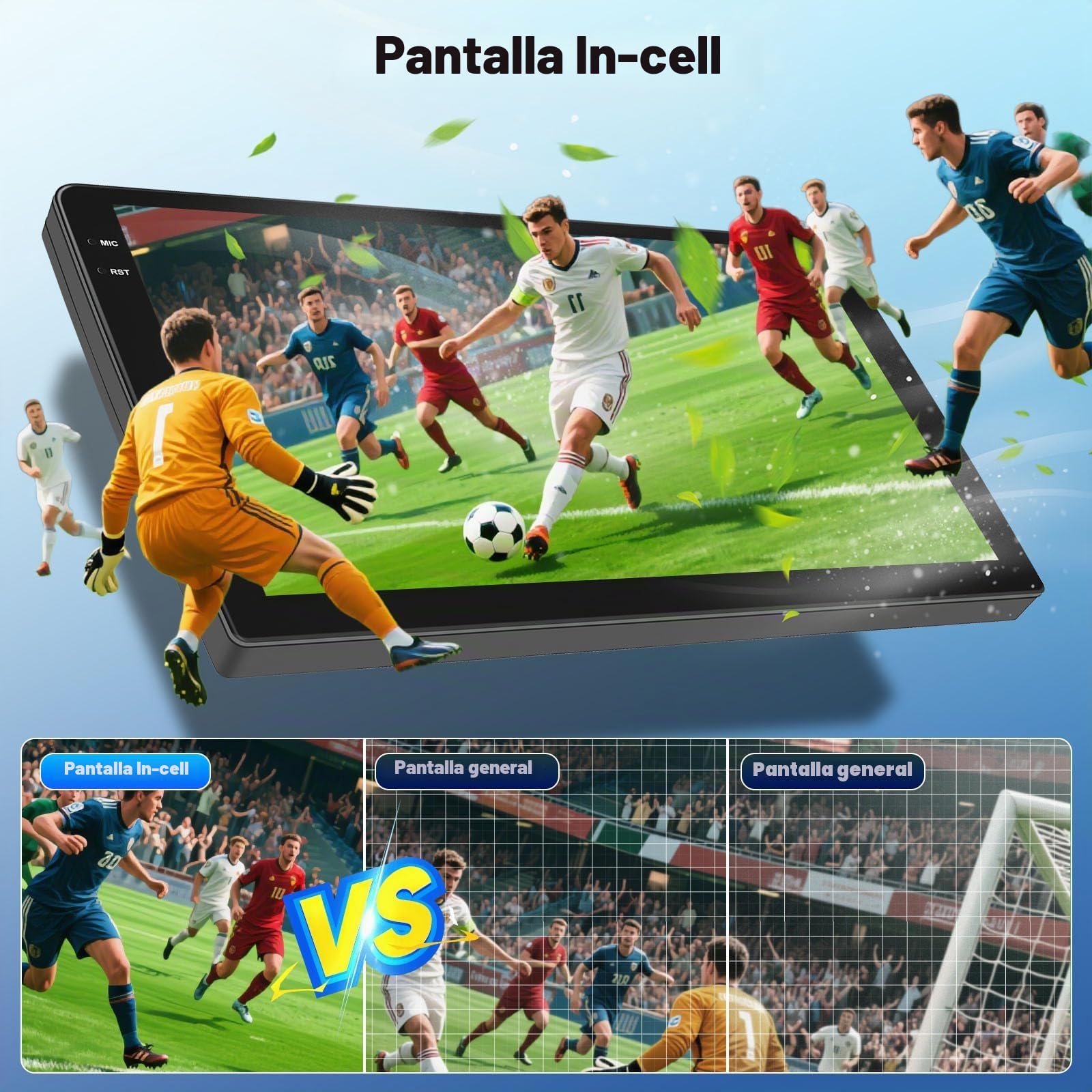 SIXTOP 4+128GB Android 15 Radio para Renault Dacia Sandero 2 B52 2012-2019 Pantalla Radio Coche 9 Pulgadas con CarPlay Android Auto GPS WiFi Bluetooth FM/RDS EQ SWC Cámara de Marcha Atrás