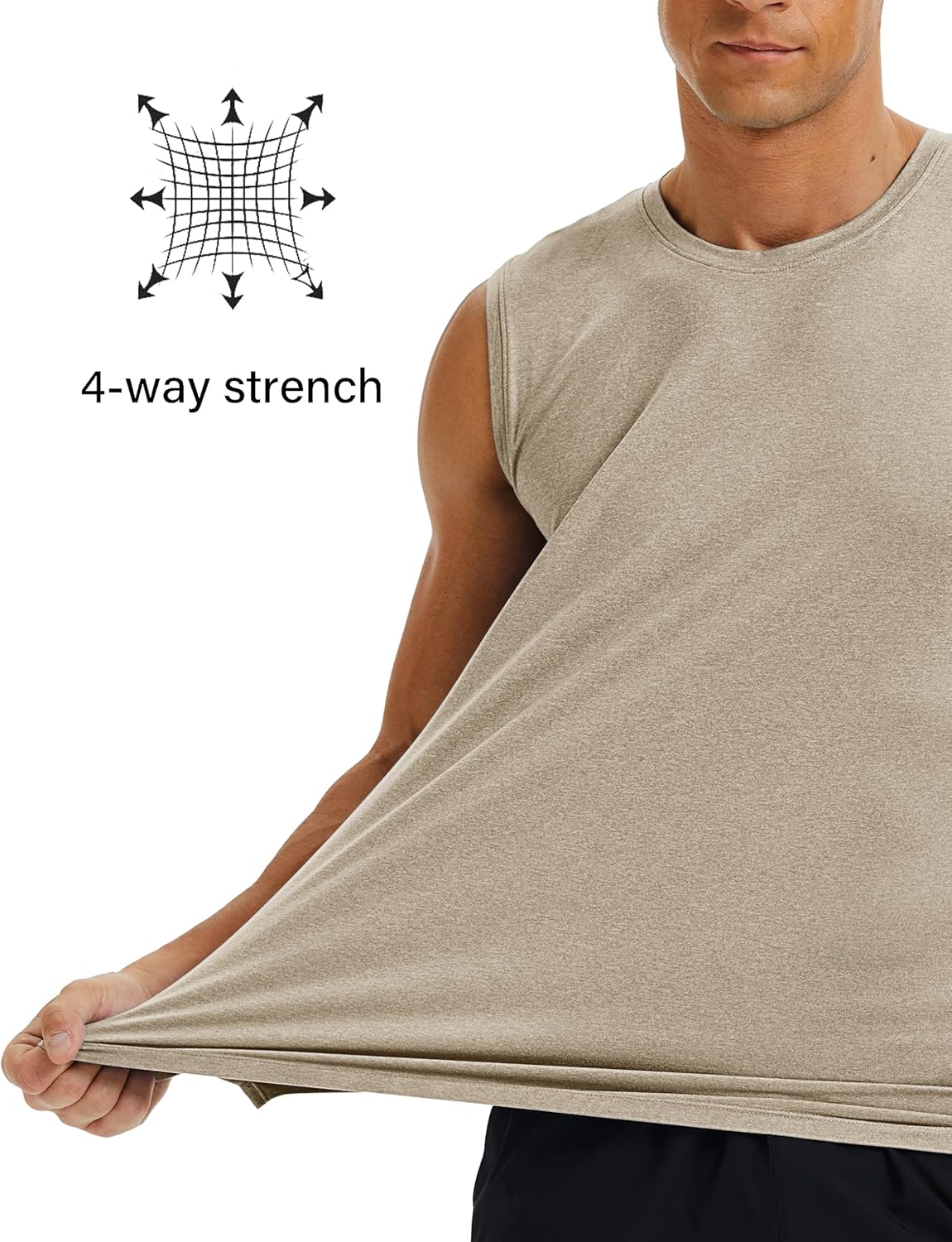 MAGCOMSEN Men's Tank Tops Moisture Wicking Workout Quick Dry Athletic Gym Muscle Running Sleeveless Shirts - Image 6