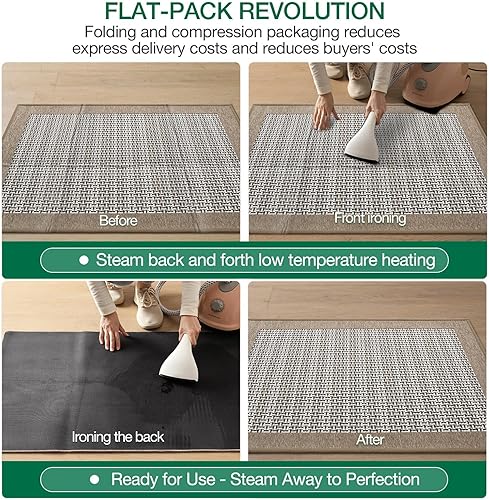 Miniatura 5 de LUMI Tapete para puerta de entrada interior, tapete de goma duradero, antideslizante, lavable, absorbente, de bajo perfil, para interiores, captura