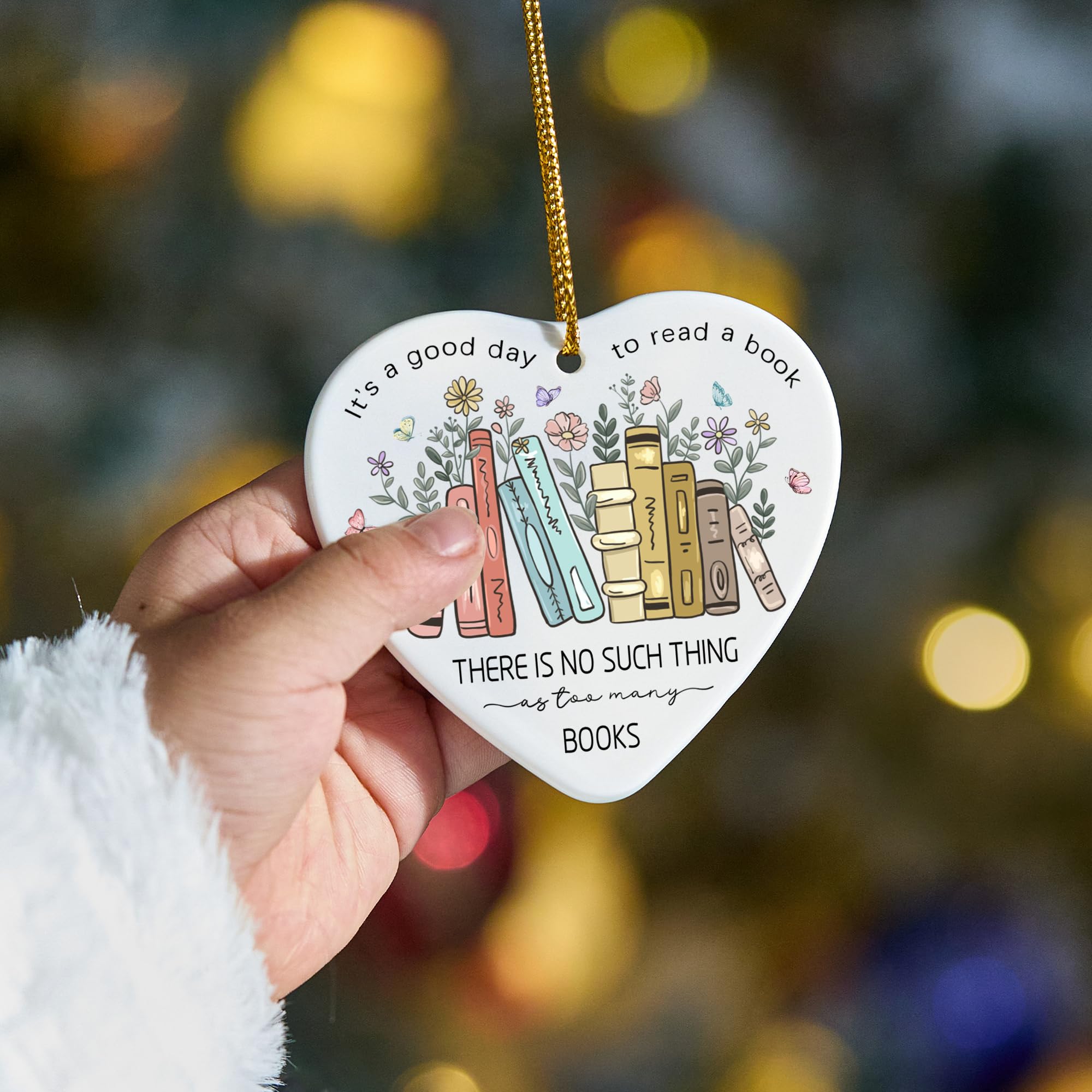 Personalized Ornament For Couple Book Lovers Christmas