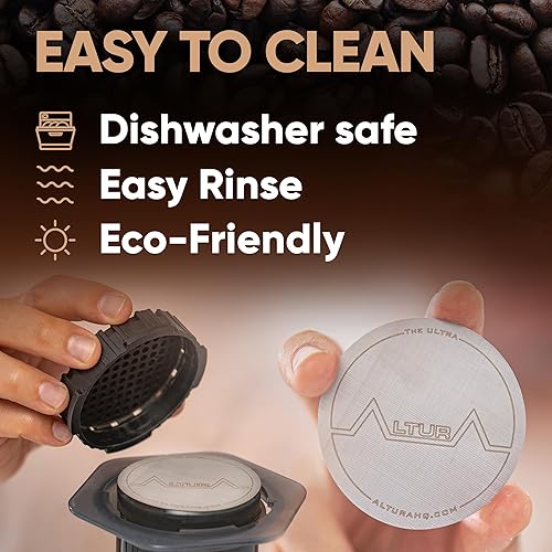 Miniatura 2 de El Ultra 2-Pack PremiumFiltro para cafetera AeroPress por Altura + Gratis eBook con recetas, Consejos, y más100% Garantía de por vida, lavable y