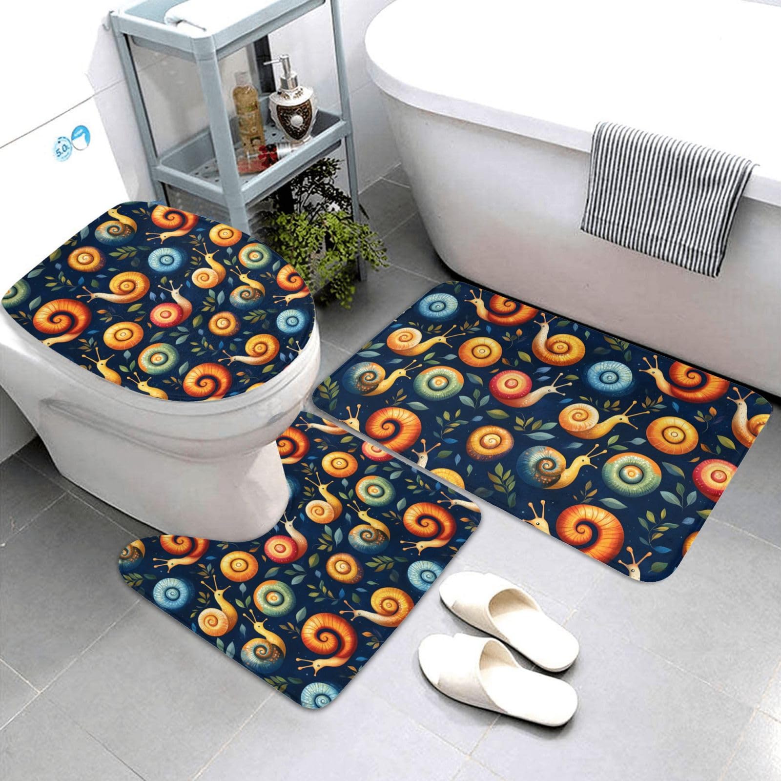 Tapis de salle de bain en U antidérapant contre le sol froid