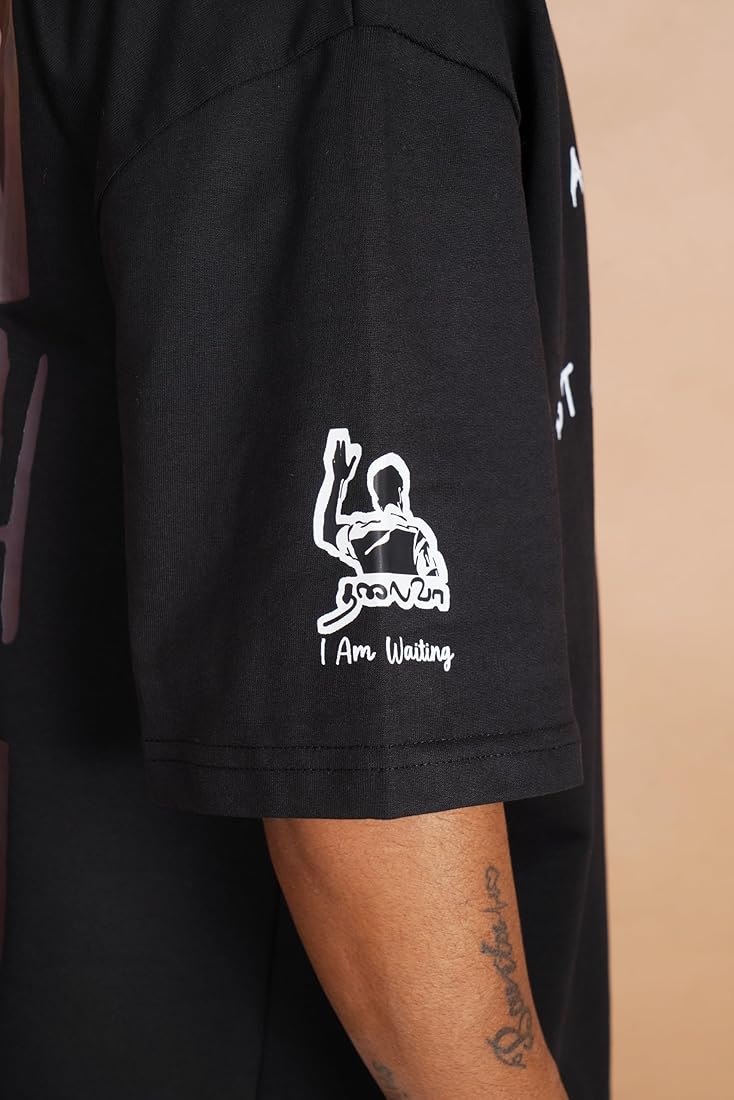 Buy BLACKLIT Vijay Thalapathy Theme Printed Black Drop Shoulder