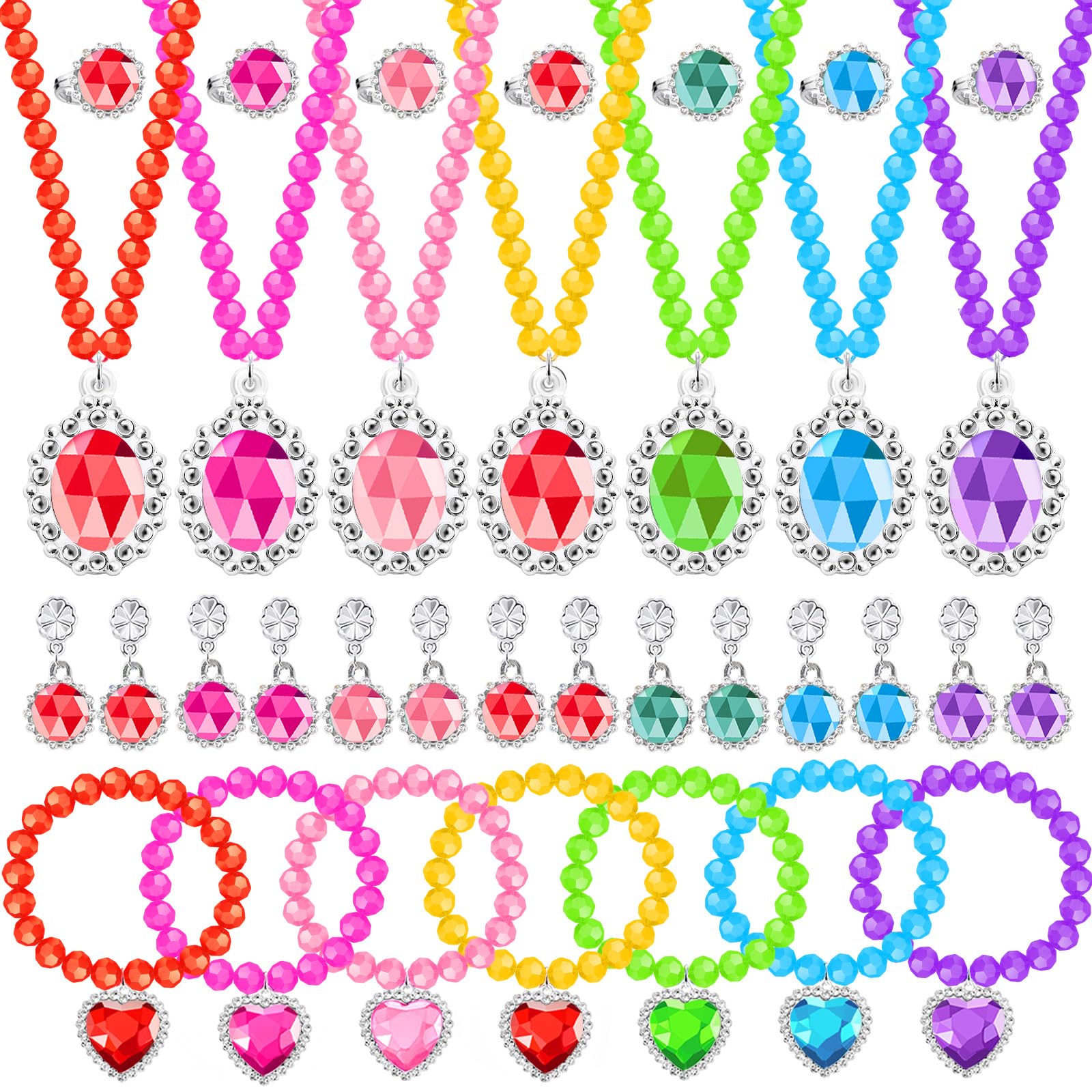 Princess Princess 25枚セット まとめ売り Amazon.com: DIZRNOI Princess Jewelry Set for Little Girls with
