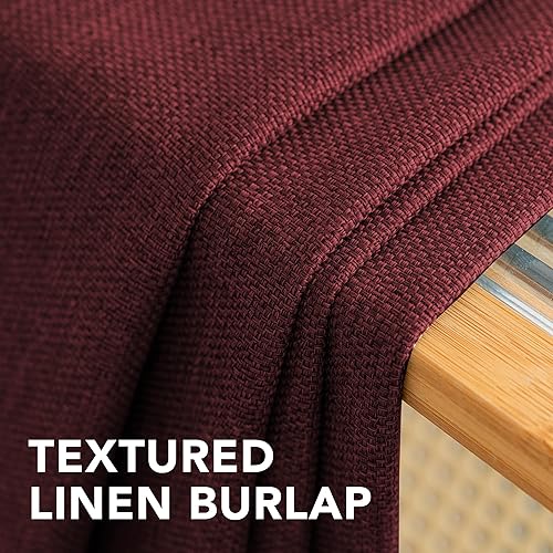 Miniatura 5 de H.VERSAILTEX - Cortina opaca de lino de 84 pulgadas de largo con aislamiento térmico, ojales y aspecto de lino, textura de arpillera, para