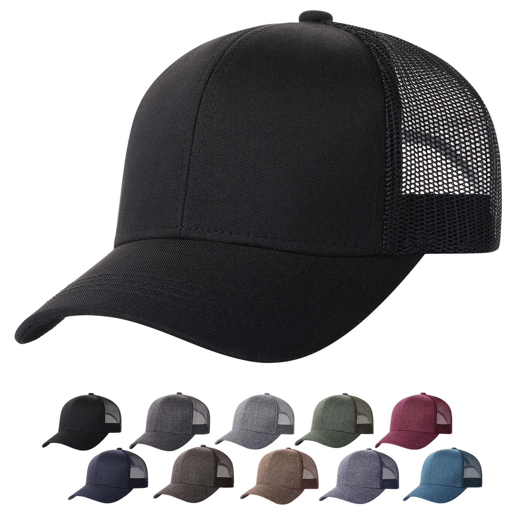 TSSGBL Snapback Trucker Hats Baseball Caps Adjustable Blank Mesh Back Ball Caps for Men Women