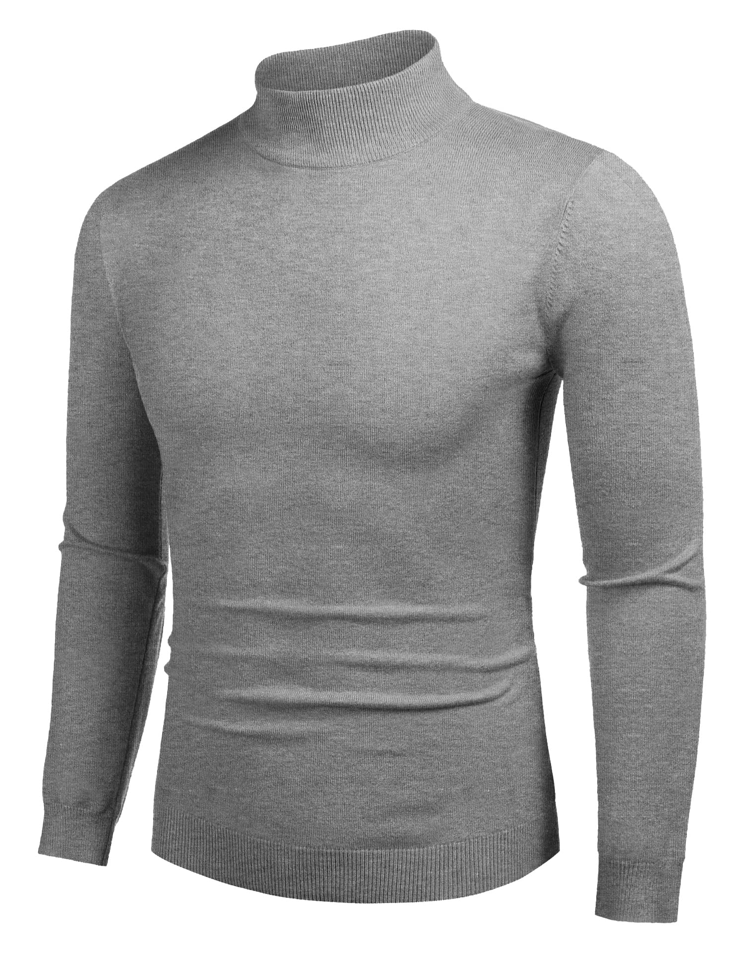 COOFANDY Mens Mock Turtleneck Slim Fit Pullover Sweater Casual