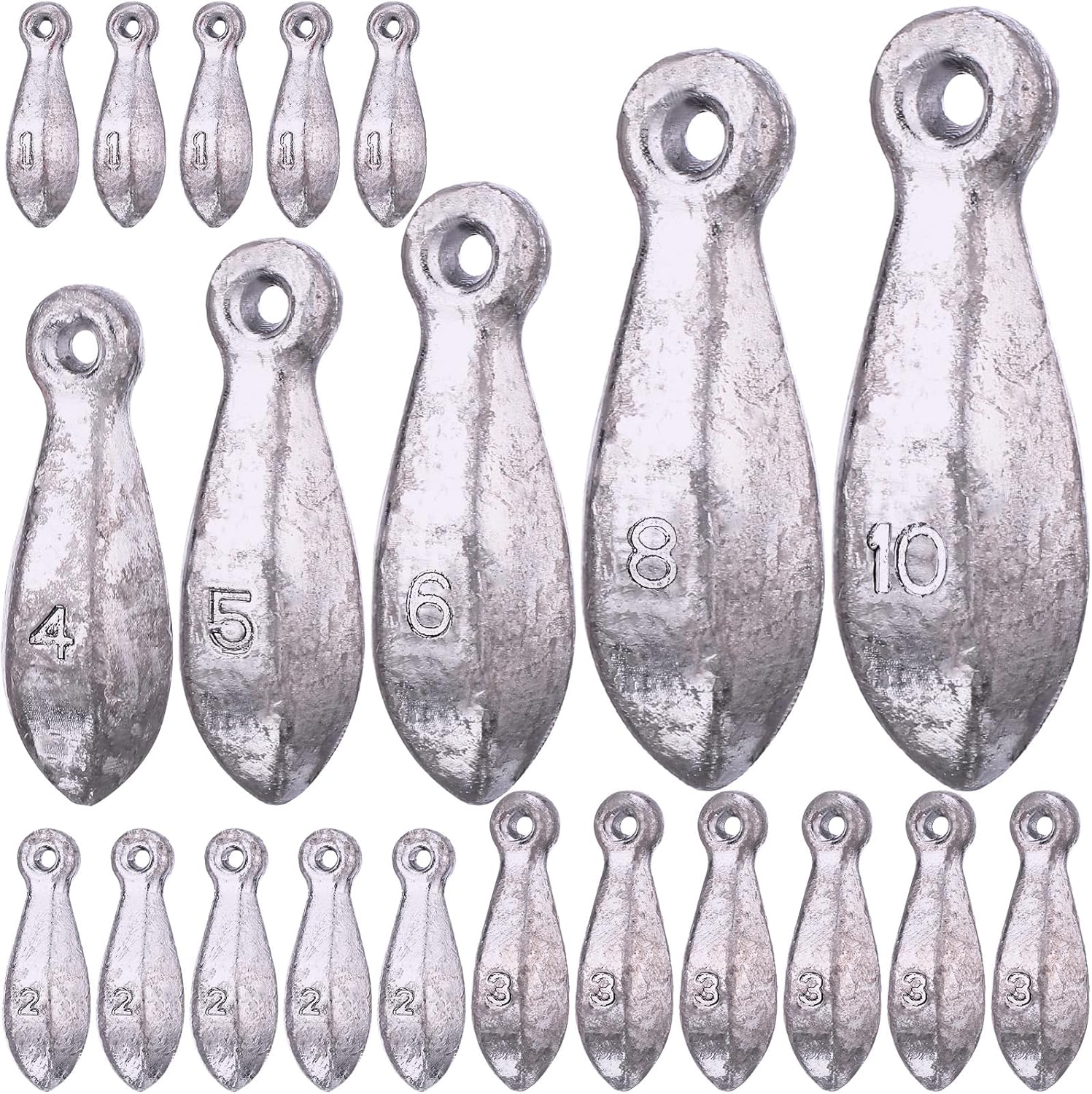 18 Pcs Bank Sinker Fishing Sinkers Weights Bank Weights for Ocean Saltwater Freshwater Surf Bass Catfish Fishing Casting Gear Tackle