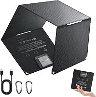 Încărcător solar pliabil ELECAENTA 30W ETFE HPBC, 2 porturi USB C PD20W QC3.0, IP68, pentru exterior, iPhone, Android, telefon, tabletă, baterie externă, cameră foto 1