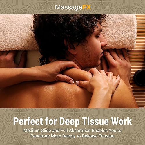 Miniatura 3 de Massage FX Loción de masaje sin perfume, 12 galón, loción de masaje profesional para terapia de masaje con aceite de semilla de girasol, árnica y