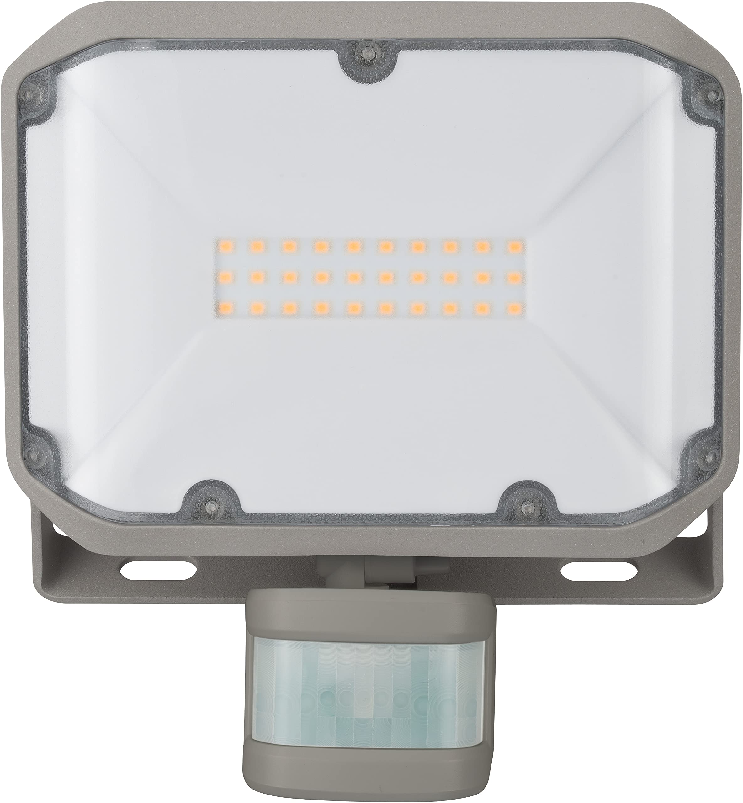 Brennenstuhl LED Strahler AL 2050 mit PIR (20W, 2080lm, 3000K, IP44, LED Fluter zur Wandmontage mit Bewegungsmelder)