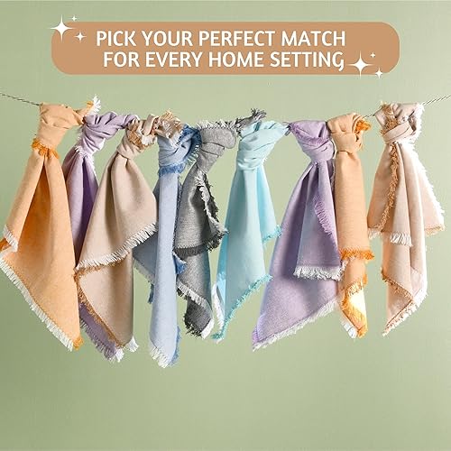 Miniatura 7 de Folkulture Juego de 12 servilletas de tela de algodón, 18 x 18 pulgadas, servilletas de mesa o servilletas de mesa para fiestas, servilletas