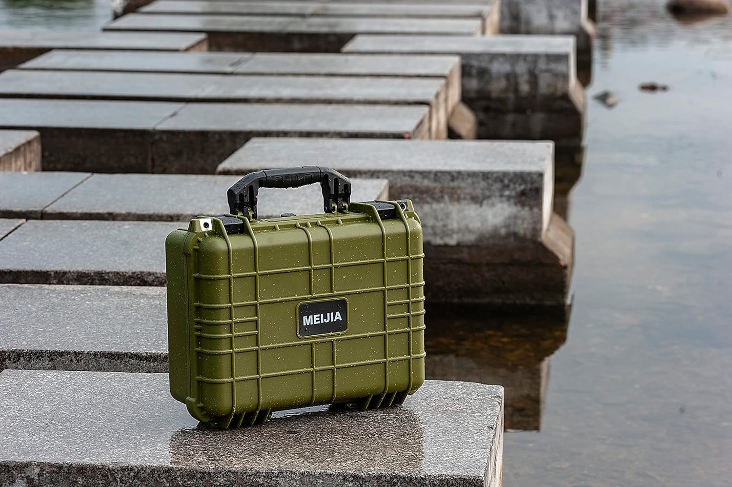 MEIJIA Portable All Weather Waterproof Camera Case With Foam,Fit Use of Drones,Camera,Equipments,Pistols,15.98x12.99x6.85inches - Image 7