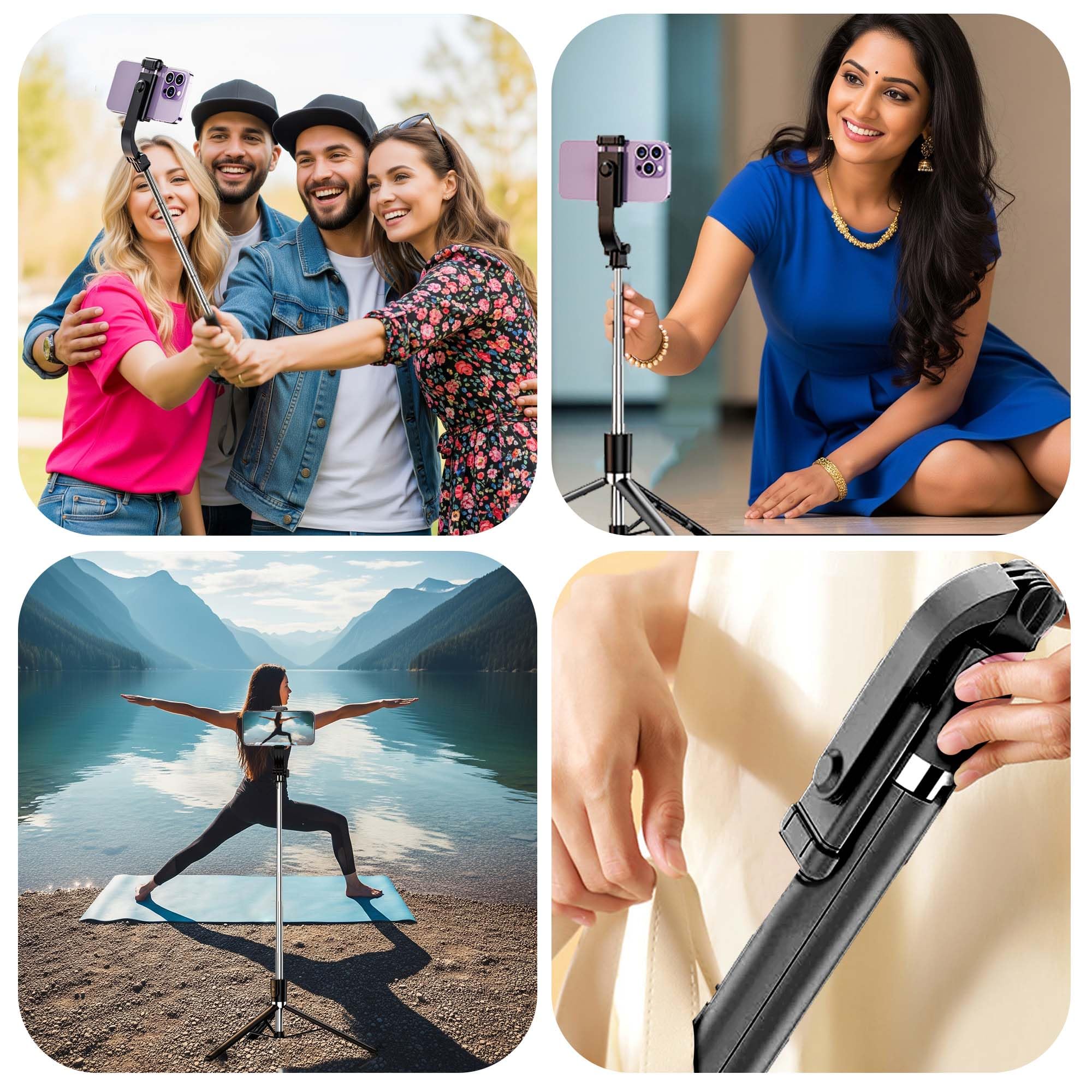 Kratos Upgraded 2026 67Inch/ 170cm Long Selfie Stick Tripod with Wireless Remote, Long Tripod Stand with 360° Rotation, Compatible with Mobile/GoPro for Travel,Suitable for iPhone and All Smartphones — Amazon image 8