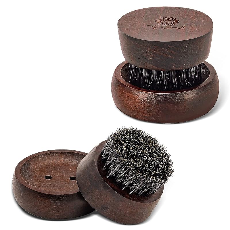 ZP Natural Escova para Barba com Cerdas de Javali e Cabo de Madeira