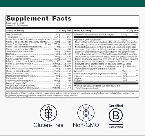 Miniatura 2 de Comprimidos sin hierro Phytomulti de Metagenics 120comprimidos