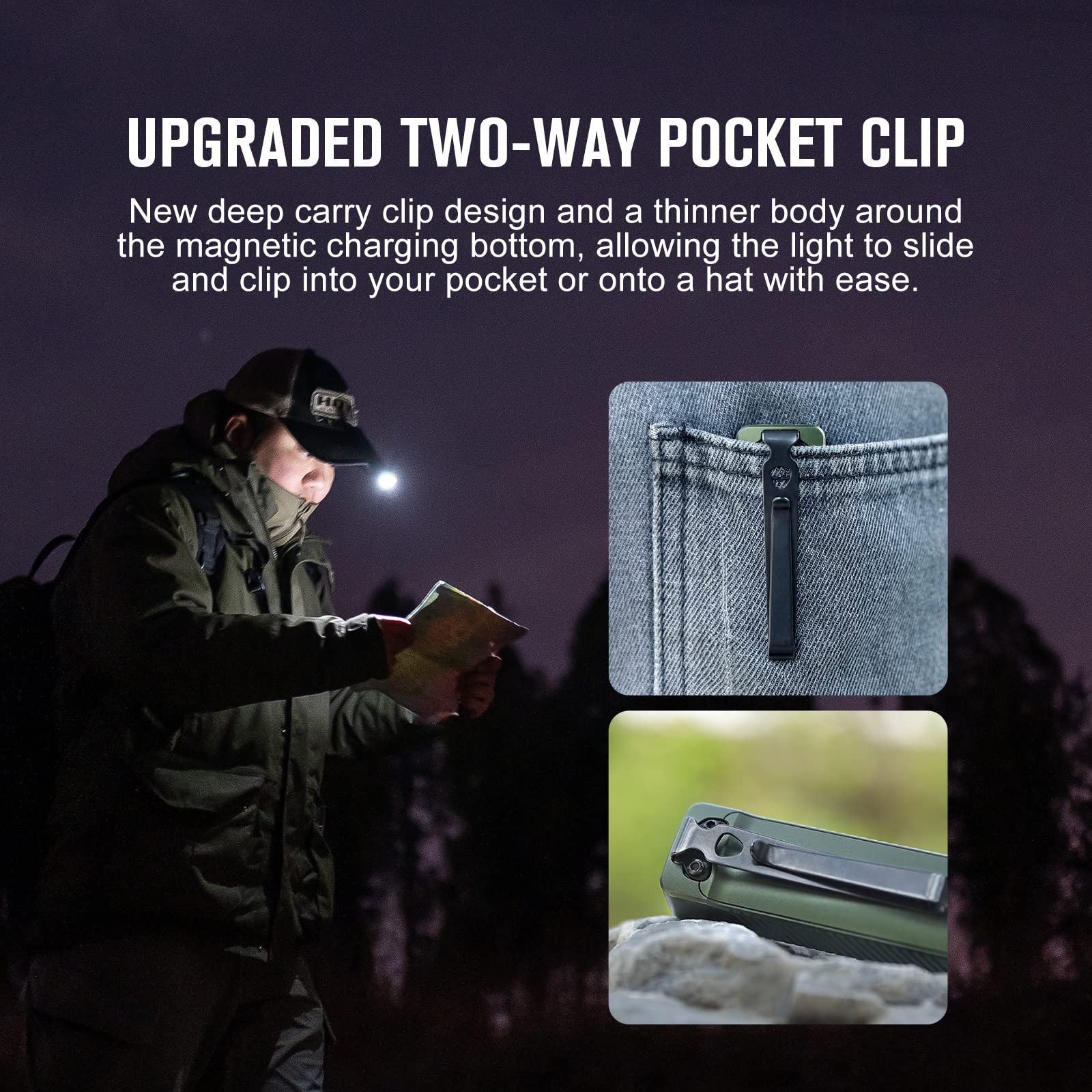 Latarka Ze Wskaźnikiem Laserowym Olight Arkfeld Pro UV Cool White OD Green 1300 Lumenow 2264129