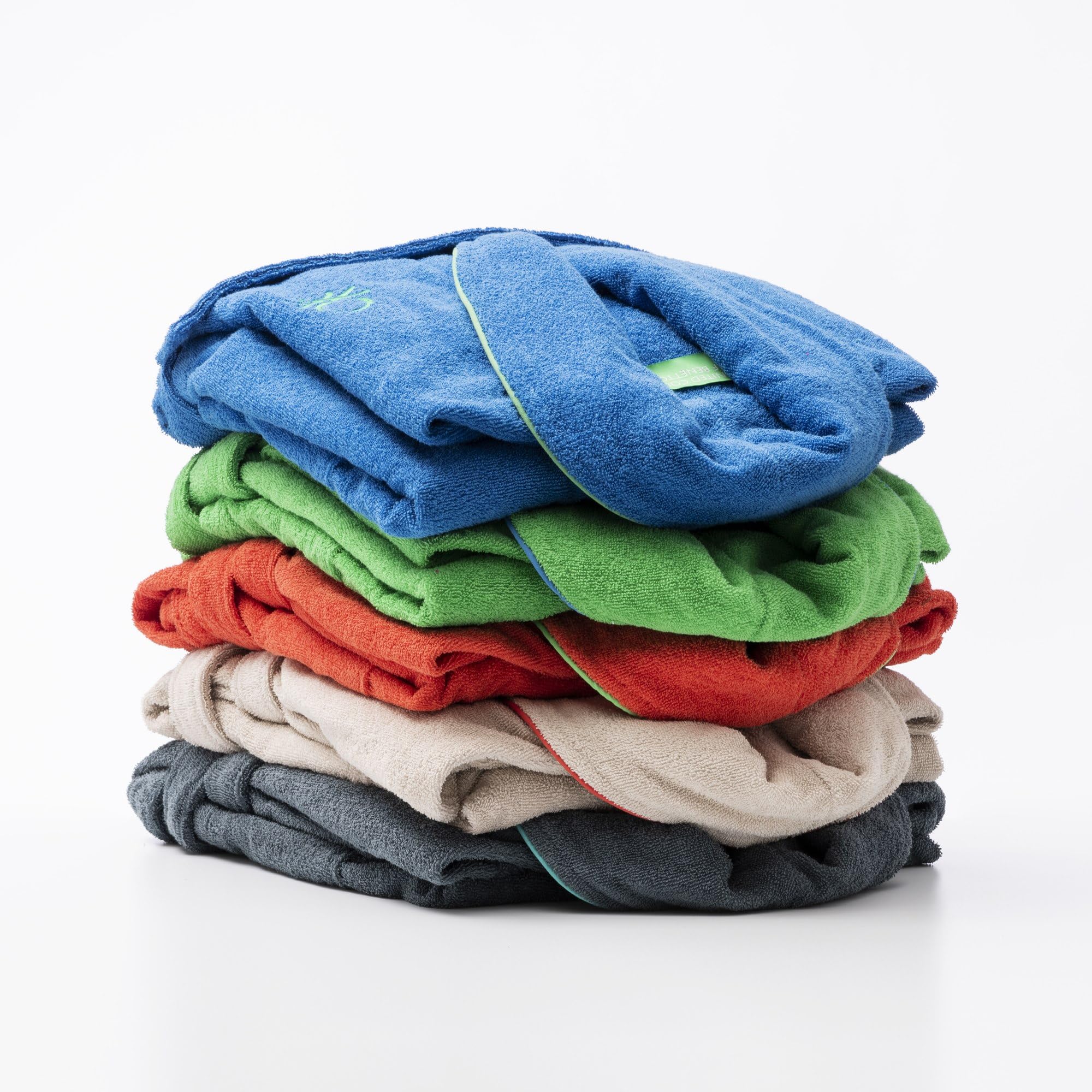 Albornoz M/L 360GSM 100% Algodón color Azul Rainbow Benetton