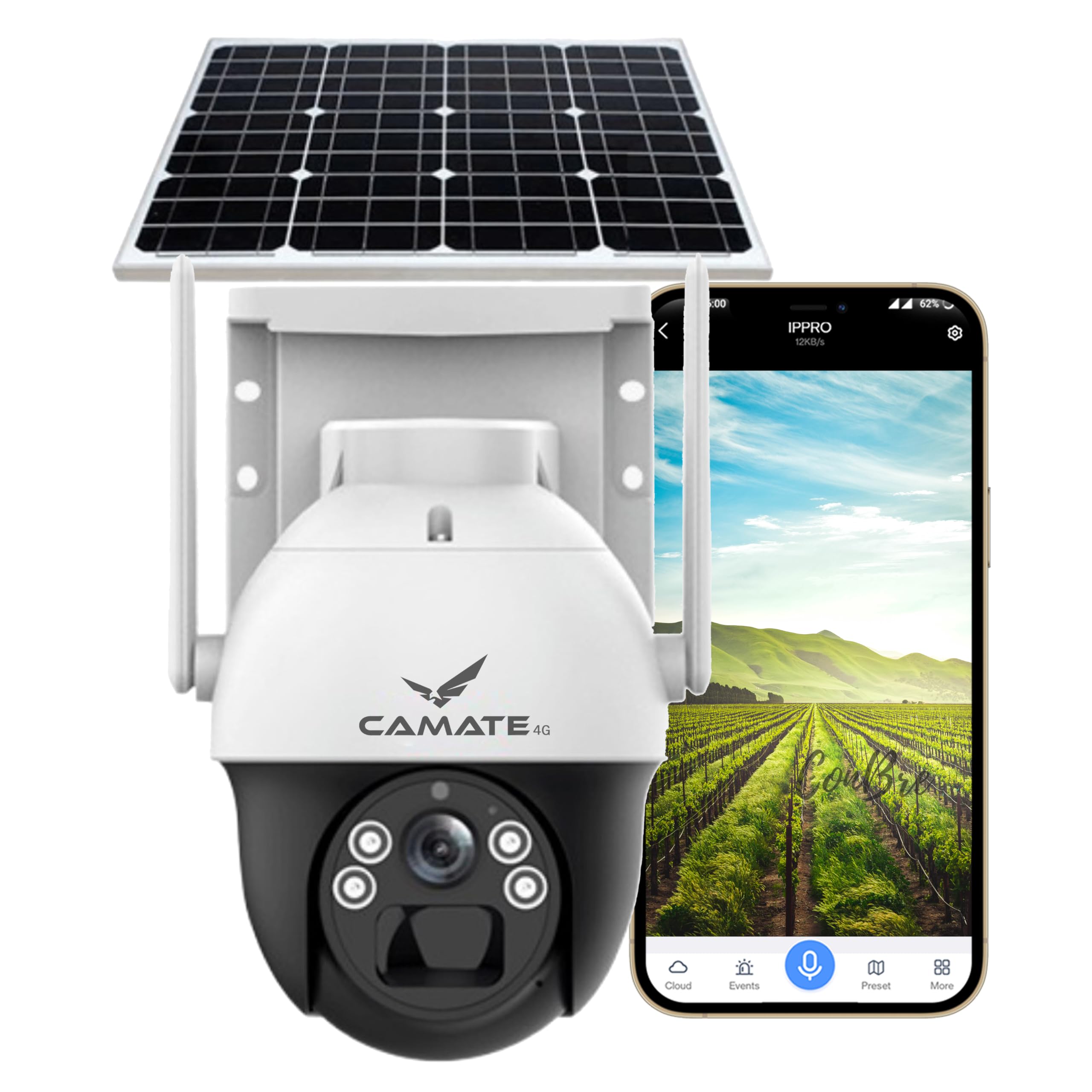 Camate Stellar Solar 4G SIM 4Mp Pan & Tilt Zoom CCTV Camera, Outdoor Camera, Weatherproof, 2 Way Talk, Motion Detect, Supports SD Card Up to 256 GB, Colored Night Vision, Alexa & Ok Google (B0CPBRZWZS) Amazon Price History, Amazon Price Tracker