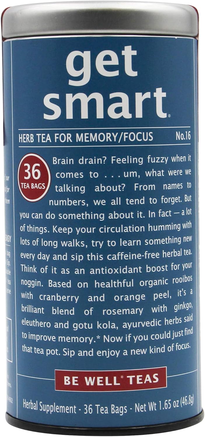 The Republic of Tea Be Well Teas No. 16, Get Smart Herbal Tea For