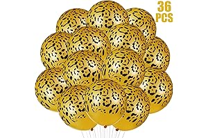 36 Pcs Classy Wildlife Cheetah Balloons for Jungle Adventure Party