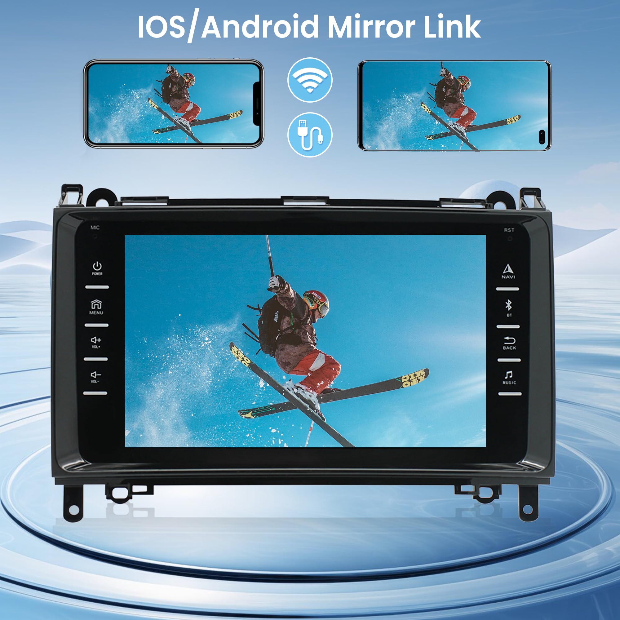 Android Autoradio 2 Din met Navi GPS WiFi Canbus voor Mercedes Benz W169 W245 B160 B170 B180 B200 W639 Vito Viano W906 Sprinter 8 inch met Mirror Link Bluetooth FM/RDS/DAB /OBD Achteruitrijcamera