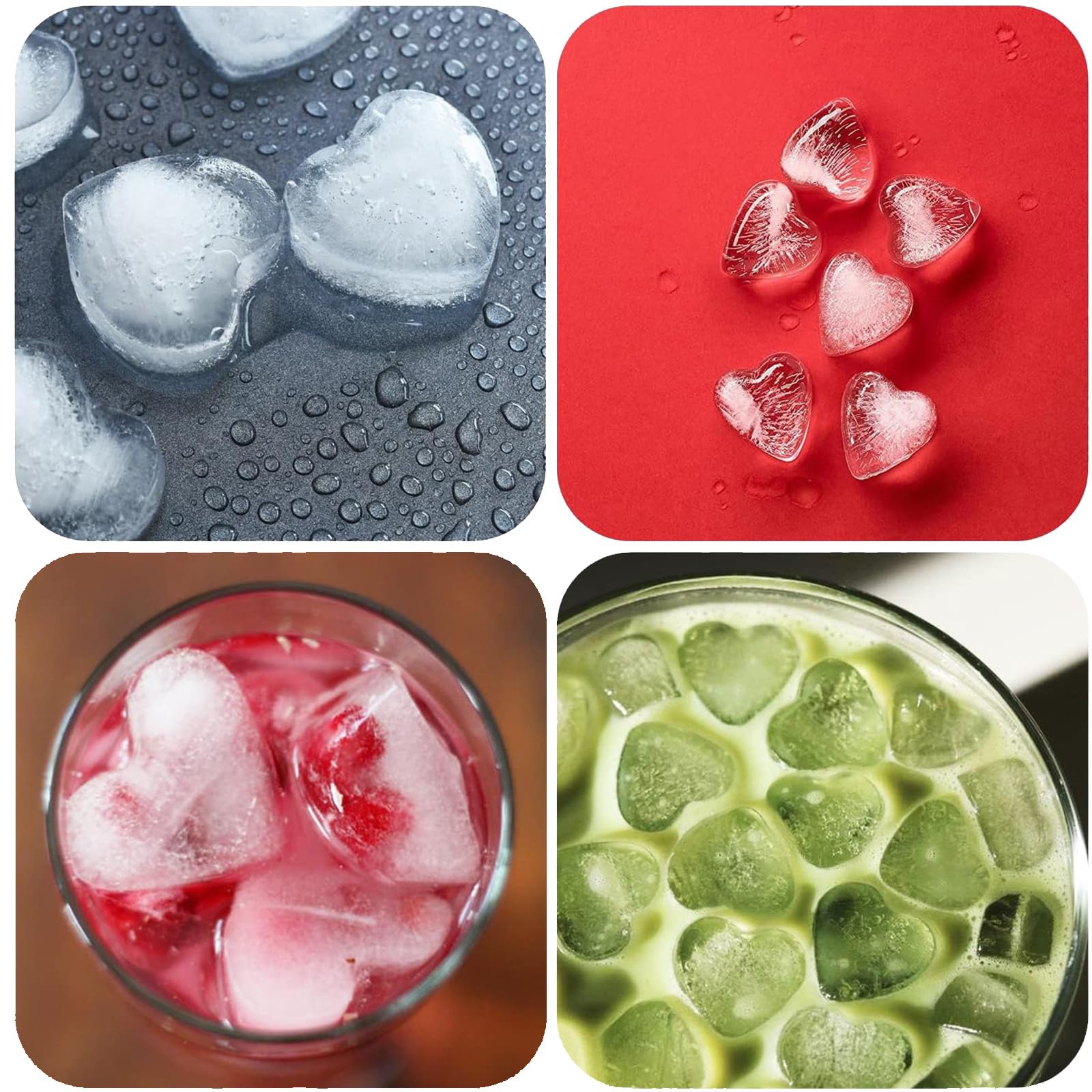 Bac à Glaçons En Forme De Cœur Avec Couvercles, Moules à