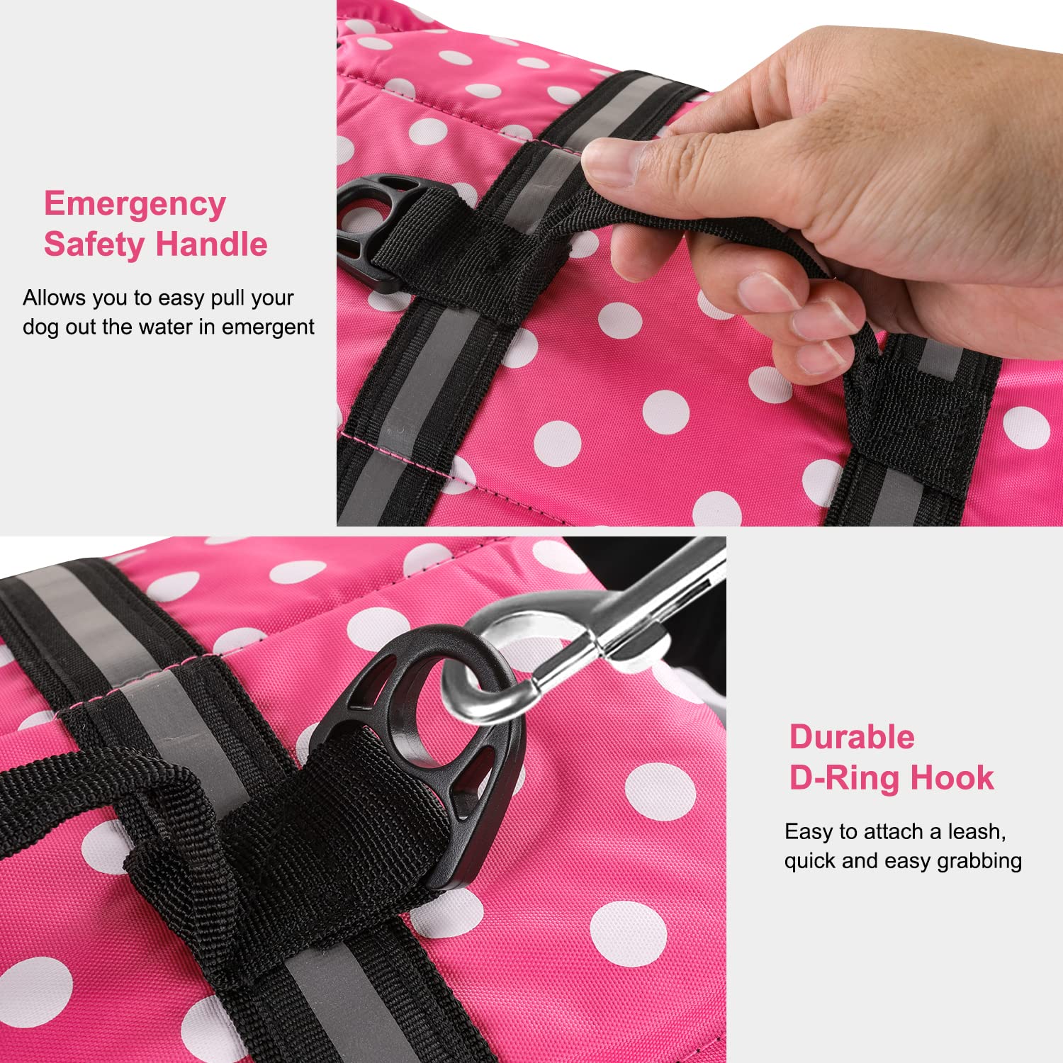 HAOCOO Dog Life Jacket Vest Saver Safety Swimsuit Preserver