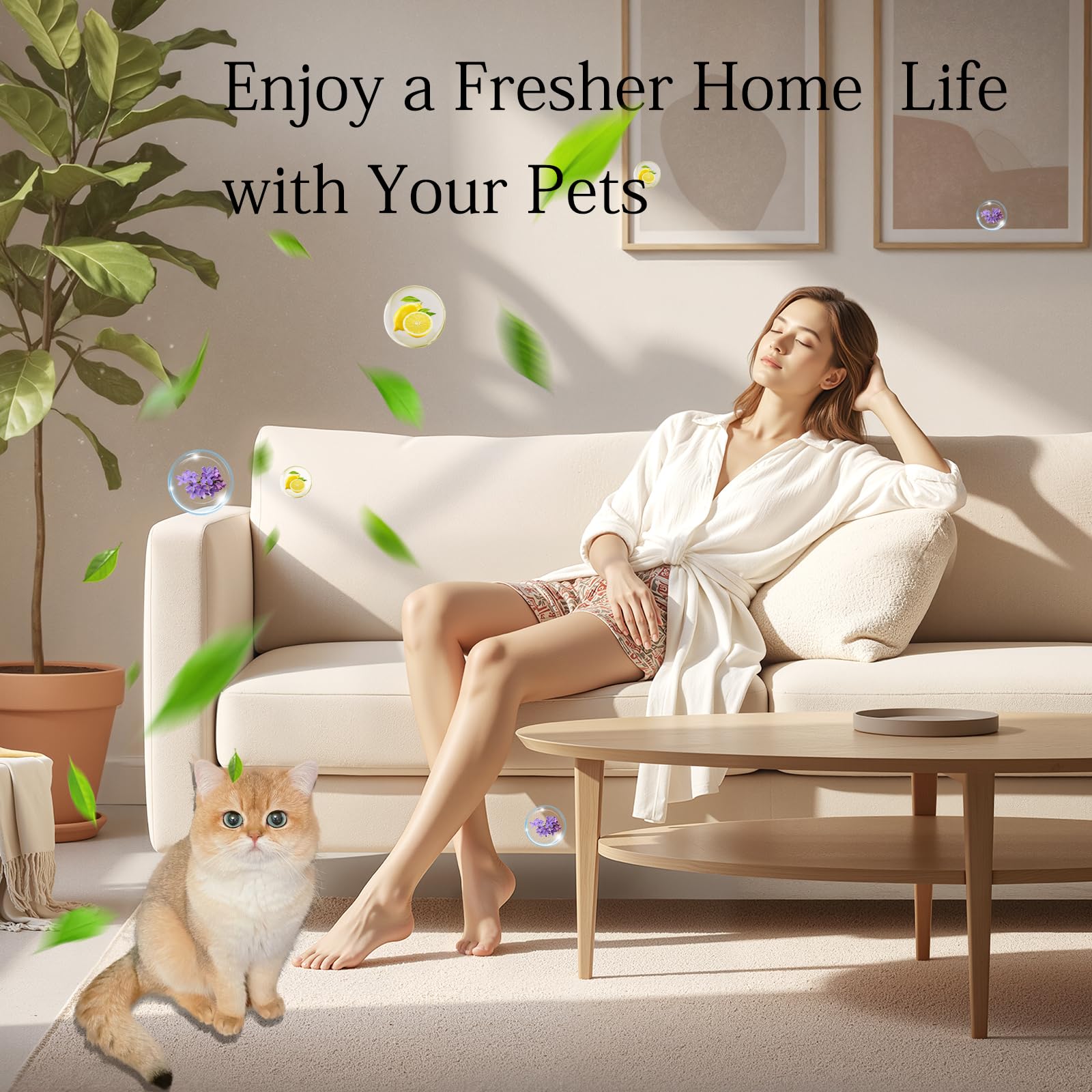 10 PCS Cat Litter Deodorizer Refills Compatible with Whisker OdorTrap Pod,Odor Remover Refills for Litter-Robot 4 Waste Bags & Litter-Robot 3, Litter Box Odor Eliminator (Lemon*5+Lavender*5) - image 6