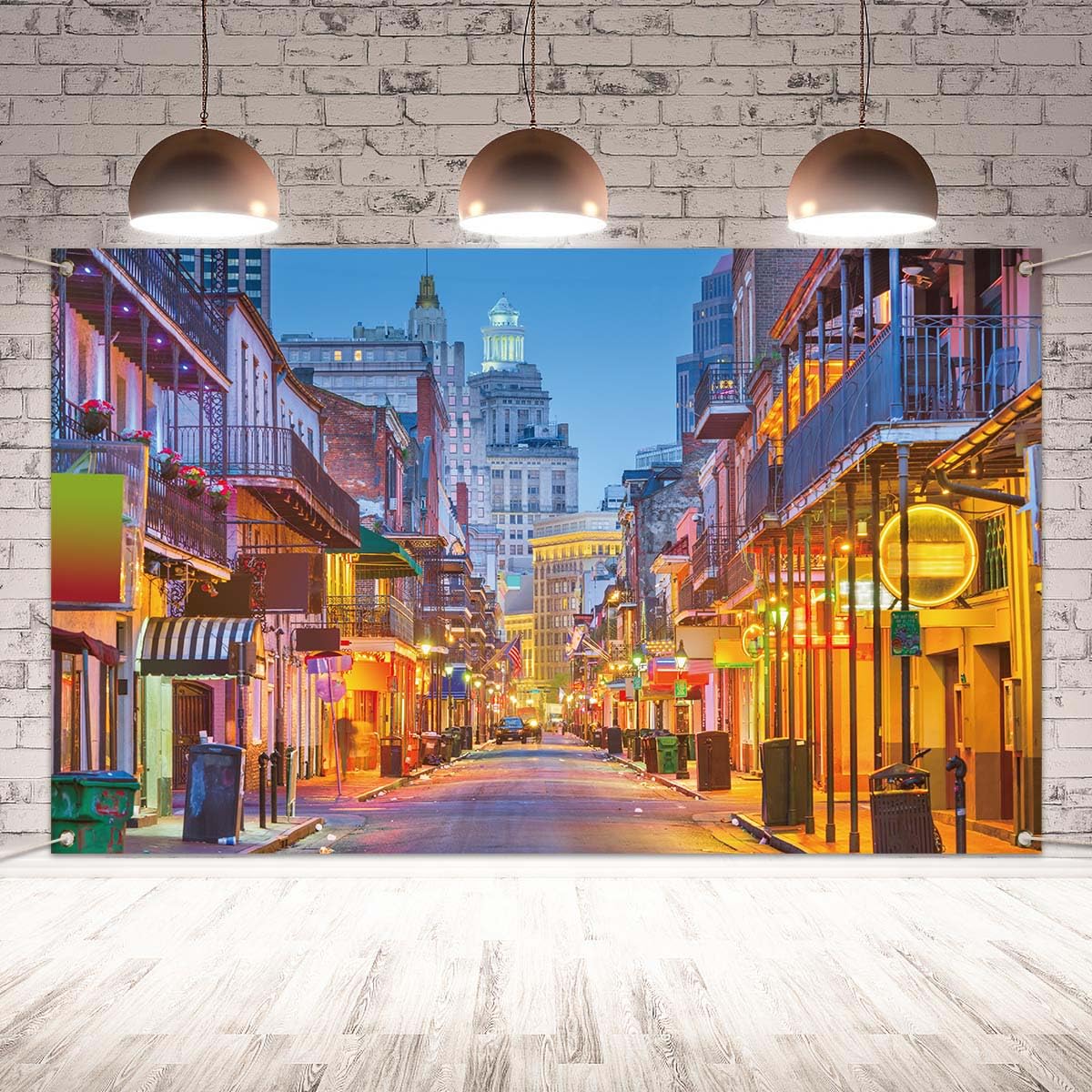 Mardi Gras Backdrop for Photography New Orleans Bourbon Street Wall Tapestry Brazil Carnival Fat Tuesday Masquerade Party Decoration and Supplies
