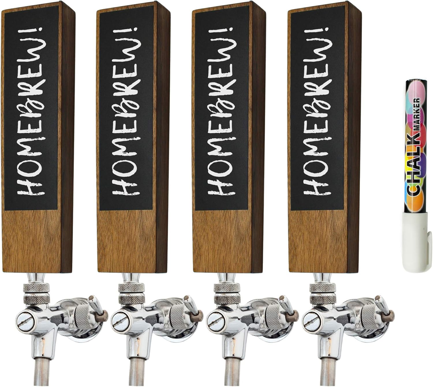 Chalkboard Beer Tap Handle (4 Pack) For Homebrew Kegerators