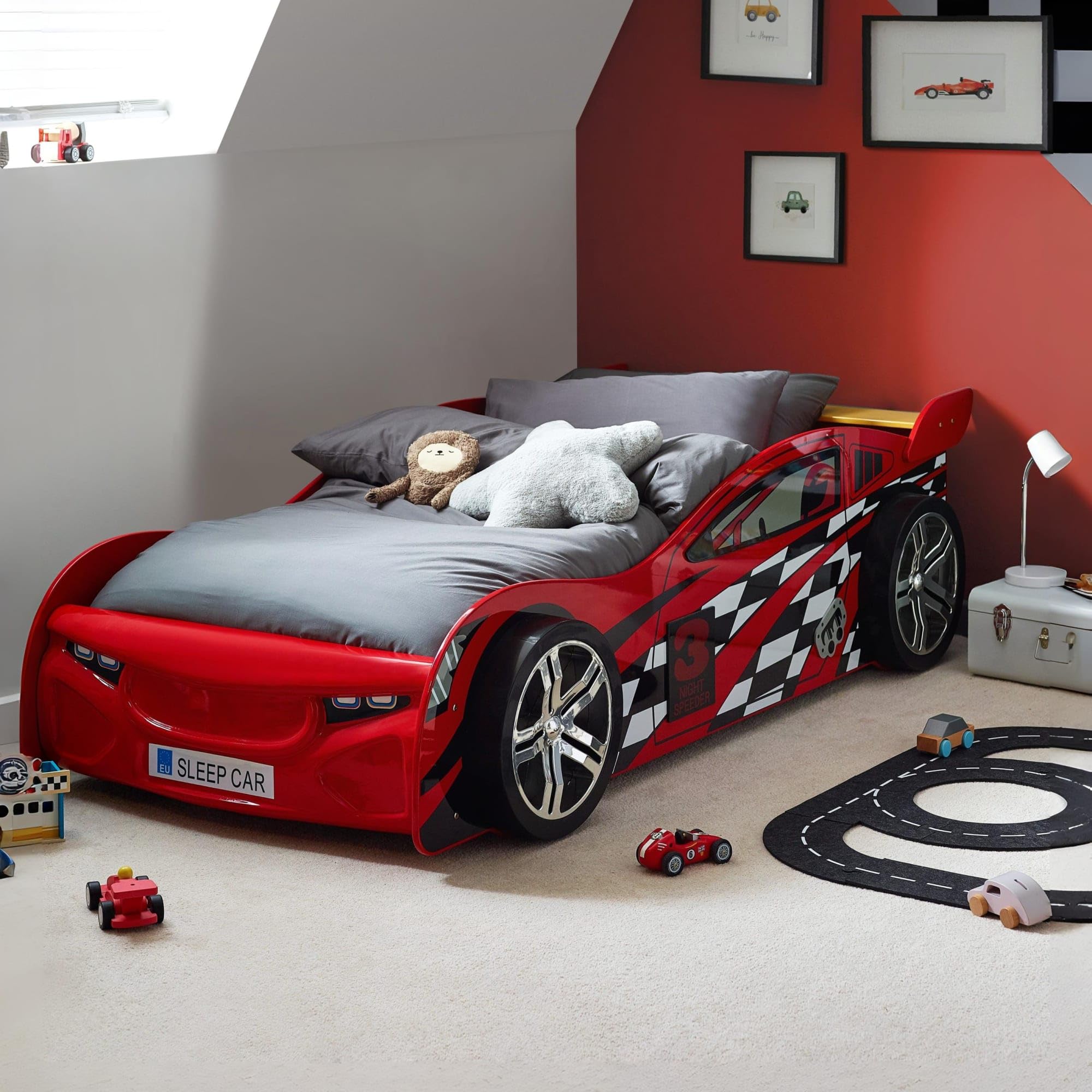 Julian Bowen Scorpion Single Red Racer Bed Frame